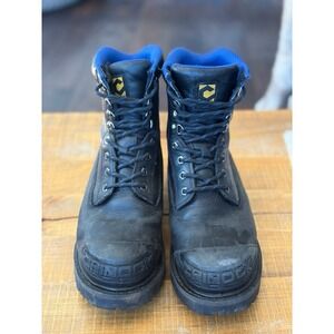 Chinook Work Boots Men's Size 11.5 Oil Rigger Steel Toe Leather Upper Black